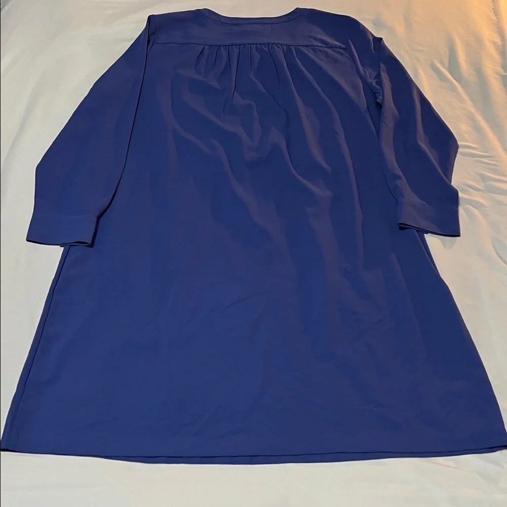 LOFT Purple Long Sleeve Maternity Dress - Picture 3 of 6